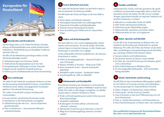Faltblatt für „Programmoffensive“