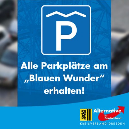 AfD fordert: Alle Parkplätze am BLAUEN WUNDER erhalten!