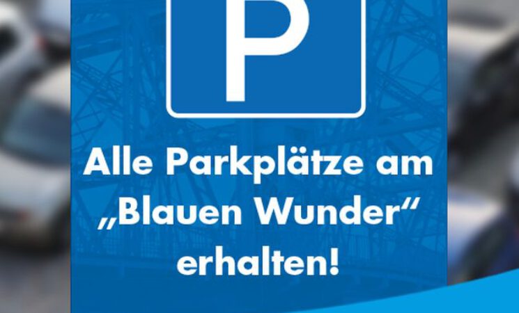 AfD fordert: Alle Parkplätze am BLAUEN WUNDER erhalten!