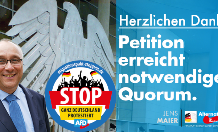 Jens Maier: Petition erreicht notwendiges Quorum