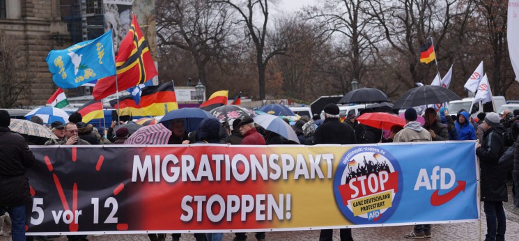 Kundgebung gegen den Migrationspakt am 9. Dezember in Dresden
