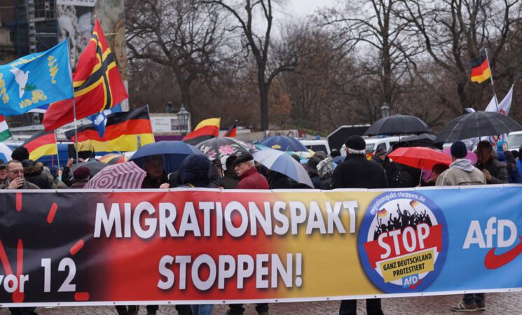 Kundgebung gegen den Migrationspakt am 9. Dezember in Dresden
