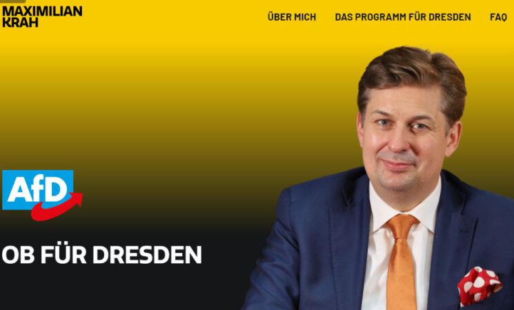 jetzt online - Kampagnen-Webseite Dr. Maximilian Krah zur Oberbürgermeisterwahl