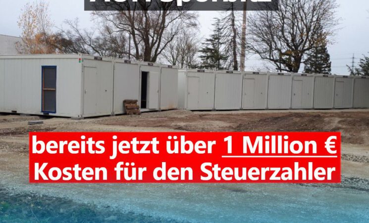 Asylheim Sporbitz - bereits jetzt über 1 Millionen € Kosten für den Steuerzahler