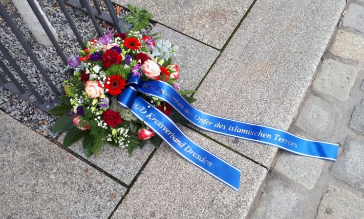 Wir gedenken der Opfer des islamistischen Anschlags in Dresden