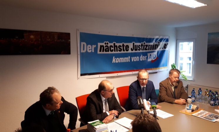 Pressekonferenz der AfD Sachsen in Dresden