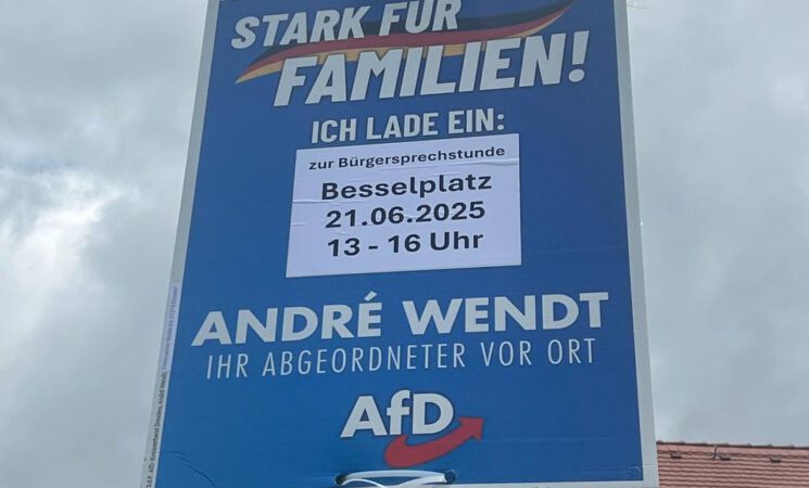 Bürgerssprechstunde André Wendt 21.06.2025 13:00 Besselplatz