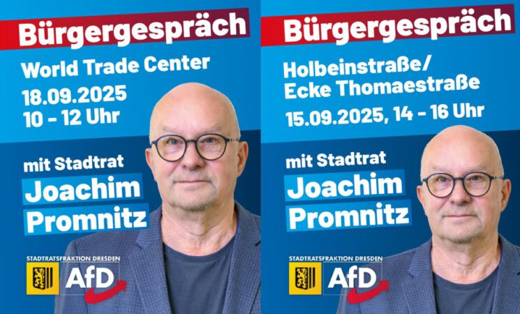 Infostände mit Stadtrat Joachim Promnitz