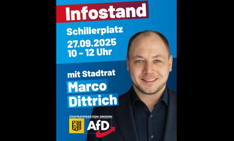 Infostand mit Stadtrat Marco Dittrich
