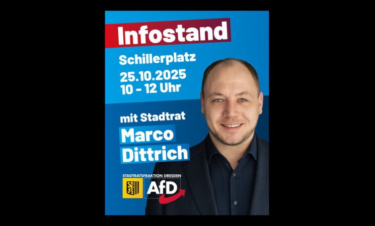 Infostand mit Stadtrat Marco Dittrich